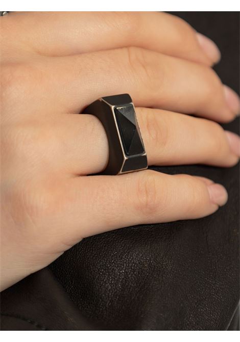 Anello geometrico in nero Rick owens - unisex RICK OWENS | RJ0000049MMTKHS129